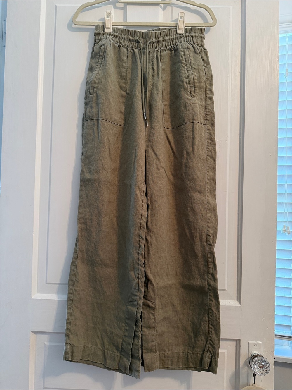 Athleta Retreat Linen High Rise Wide-Leg Pants
